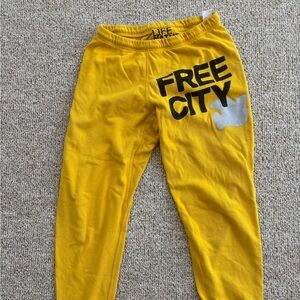 Free City Sweatpants Yellow Womens S